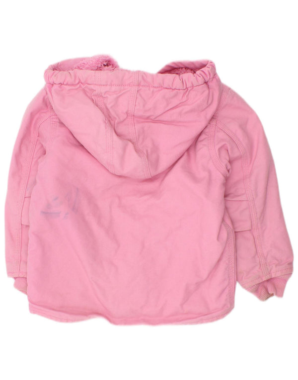 Giacca Sherpa con cappuccio per ragazze Carhartt 2-3 anni in cotone rosa