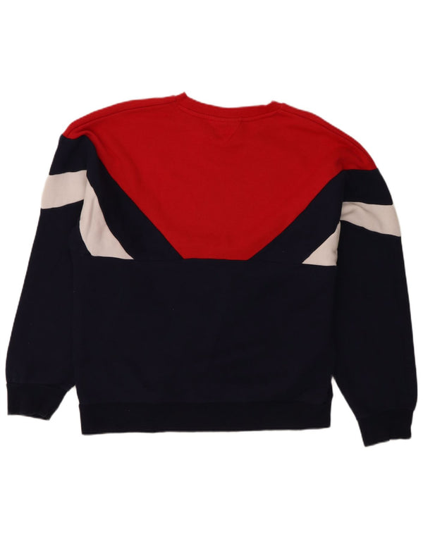 Fila Felpa grafica da uomo Maglione XL Blu navy in cotone color block