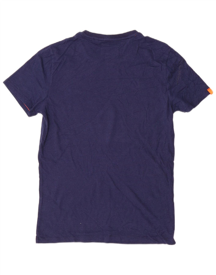 T-shirt da uomo SUPERDRY Top in cotone blu navy medio