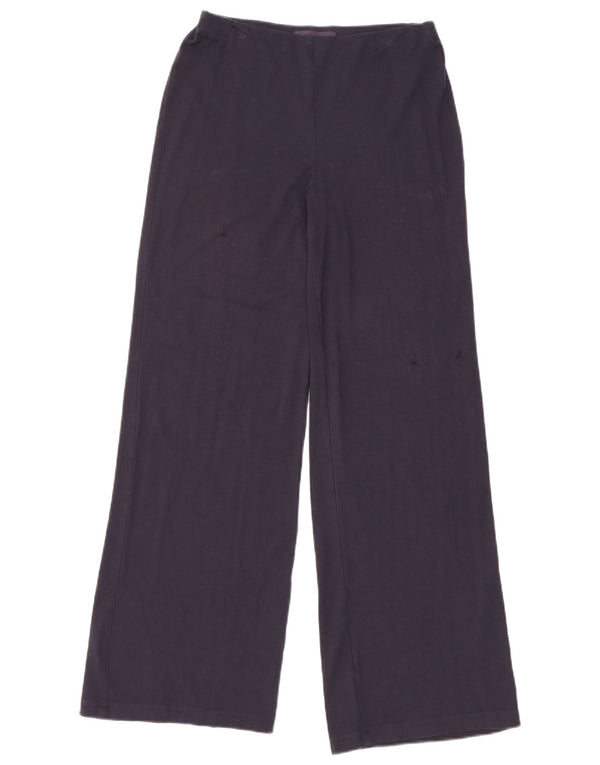 Pantaloni casual a gamba larga da donna Marks & Spencer W28 L30 viscosa blu navy