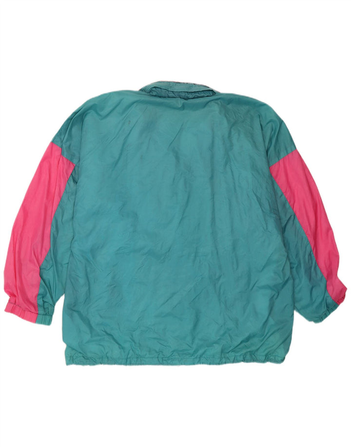 Giacca antipioggia da uomo con cappuccio PUMA UK 42 XL Nylon color block blu