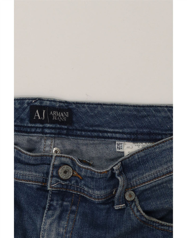 ARMANI Womens Crop Straight Jeans W32 L27 Blue Cotton Vintage Armani and Second-Hand Armani from Messina Hembry 