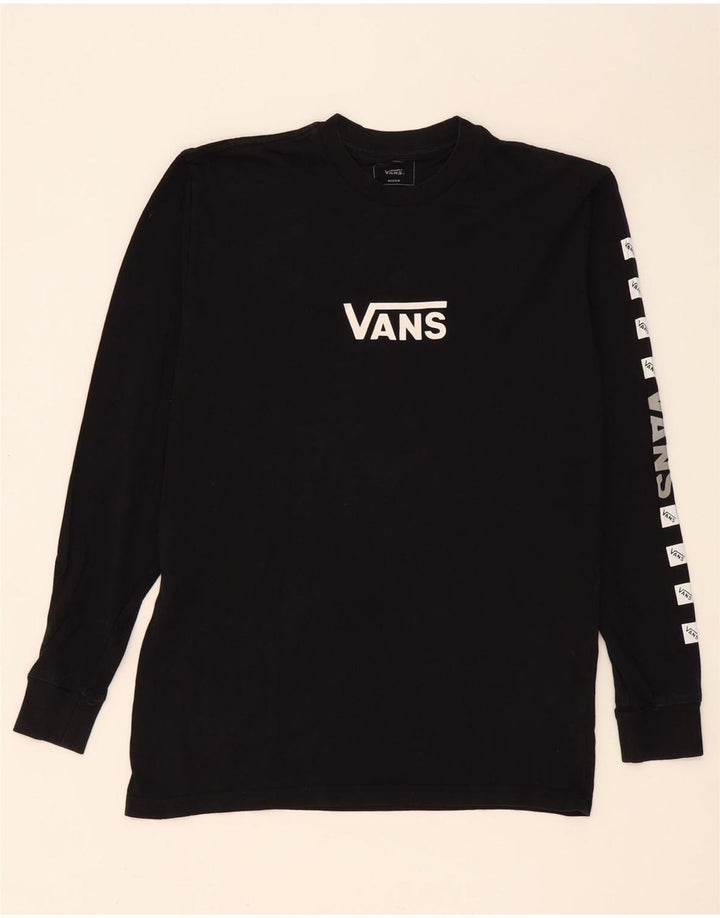 Vans Top grafico da uomo con vestibilità classica, manica lunga, cotone nero medio