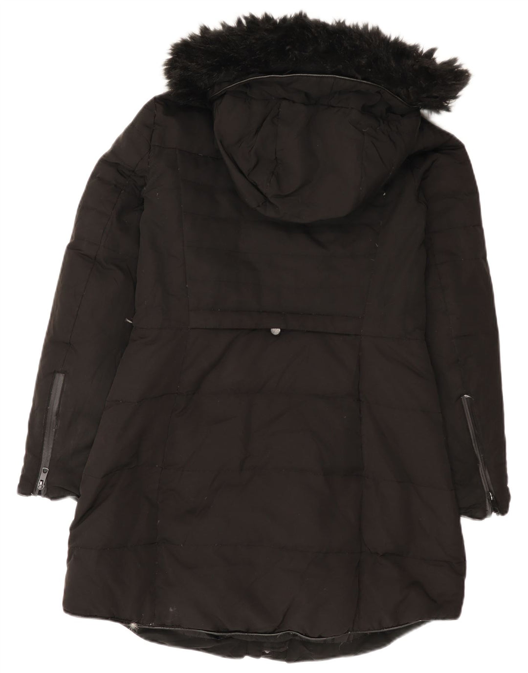 Cappotto imbottito con cappuccio da donna Zara UK 14 grande nero