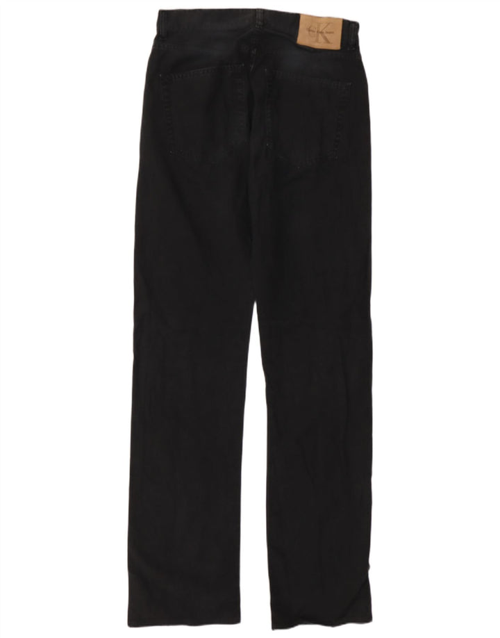 Jeans dritti da uomo Calvin Klein W30 L33 cotone nero