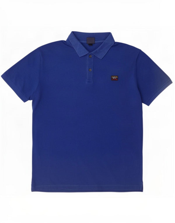 Polo da yachting da uomo Paul & Shark XL in cotone blu