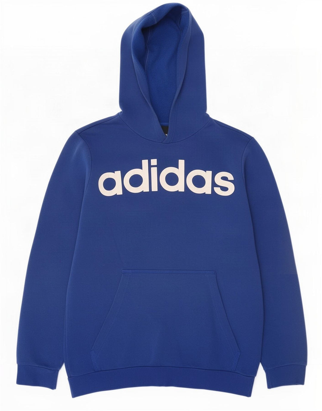 Felpa con cappuccio grafica Adidas da uomo blu medio