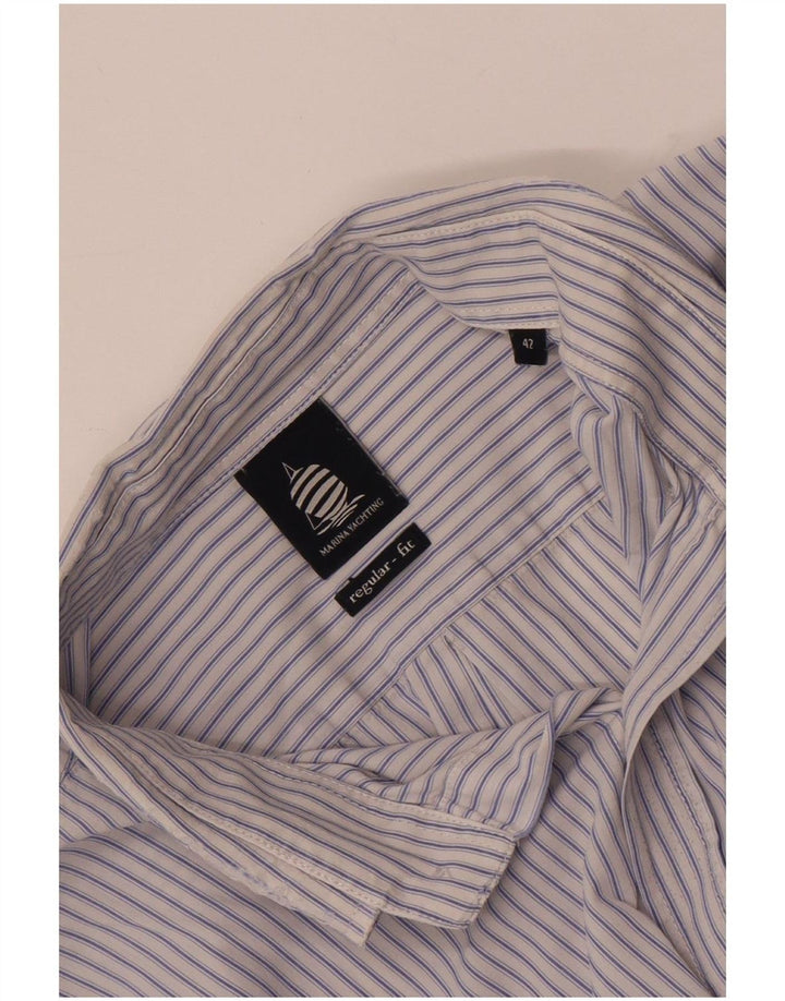 Marina Yachting Camicia da uomo vestibilità regolare taglia 42 grande a righe blu