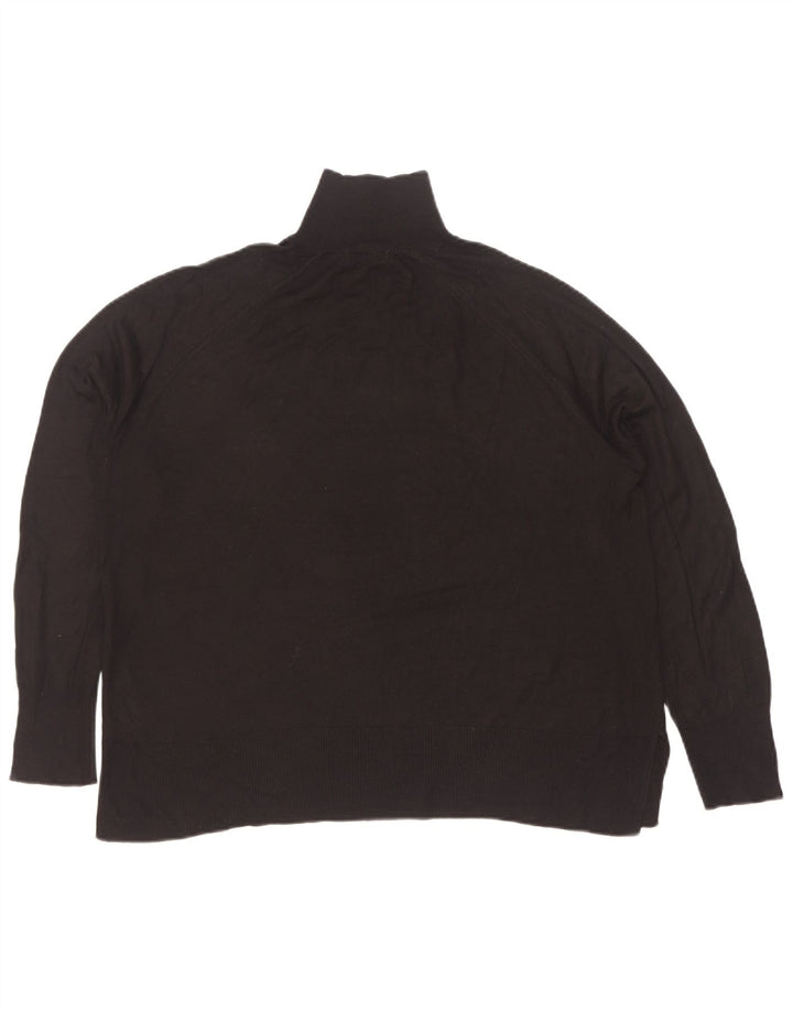 Maglione maglione collo alto da donna Zara UK 14 viscosa nera media