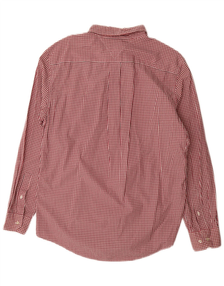 Camicia da uomo Tommy Hilfiger grande cotone a quadri rossi