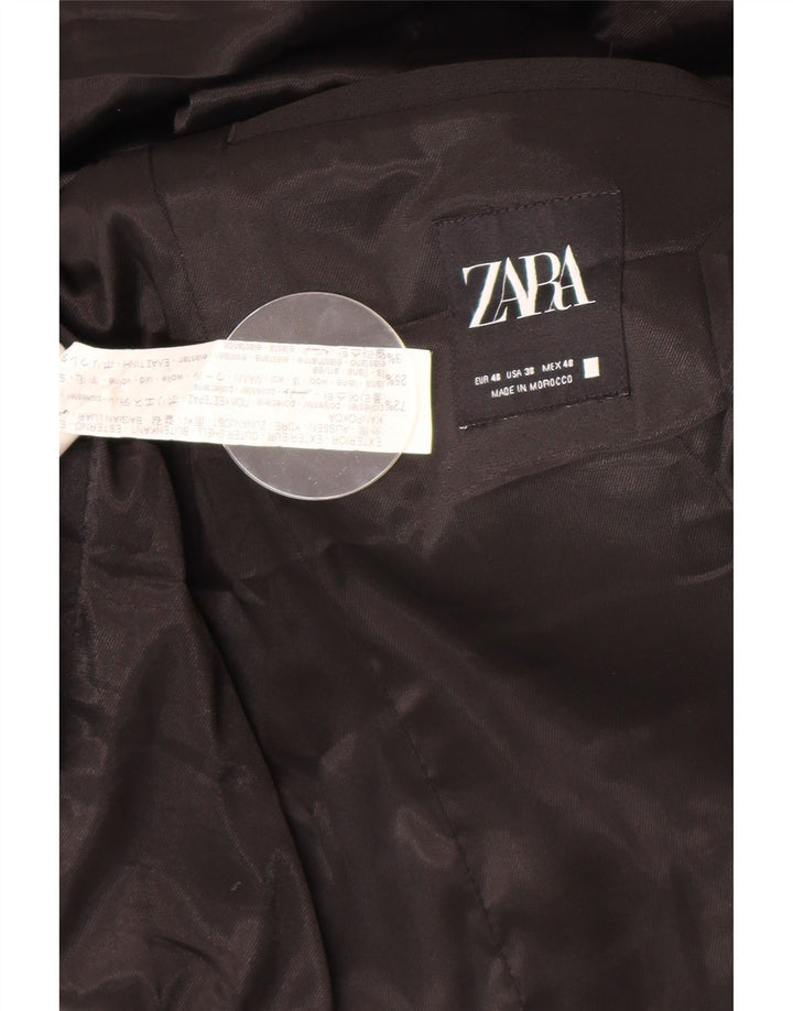 Giacca blazer da uomo a 2 bottoni Zara EU 48 poliestere nero medio