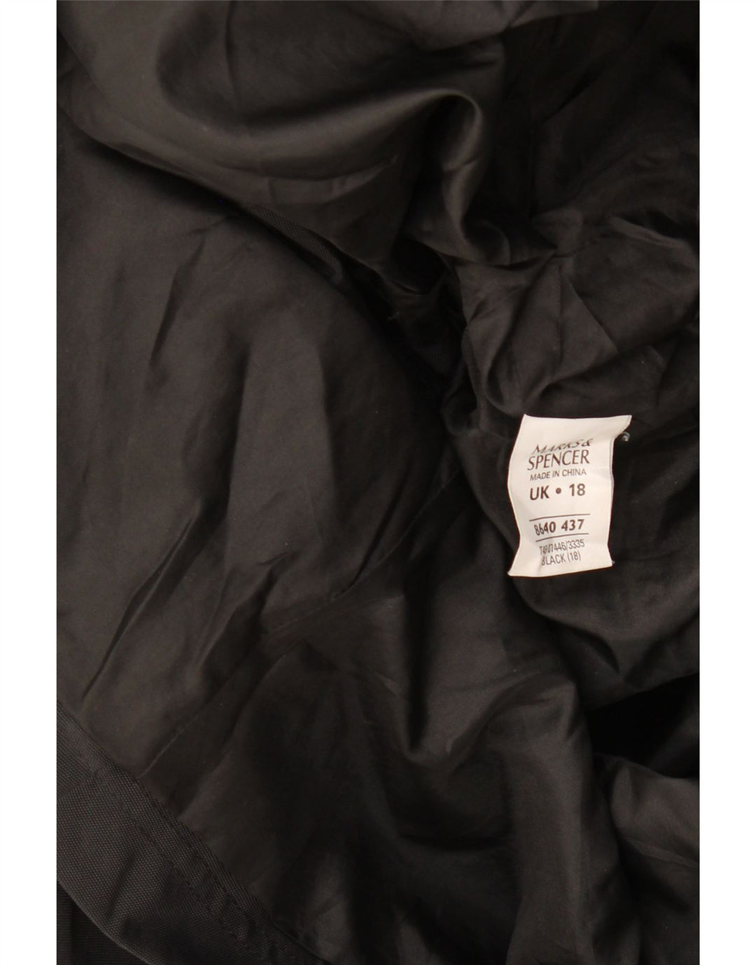 Giacca Parka con cappuccio da donna Marks & Spencer UK 18 XL Poliestere nero