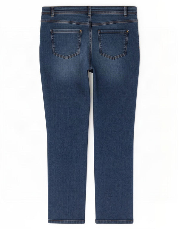 M&Co Womens Straight Jeans UK 14 Large W36 L29 Blue Cotton