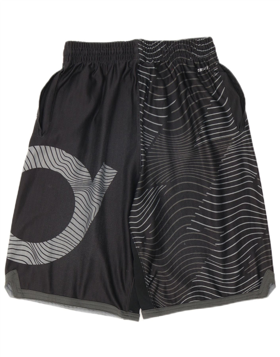 Pantaloncini sportivi NIKE Dri Fit da uomo, grandi, in poliestere geometrico nero