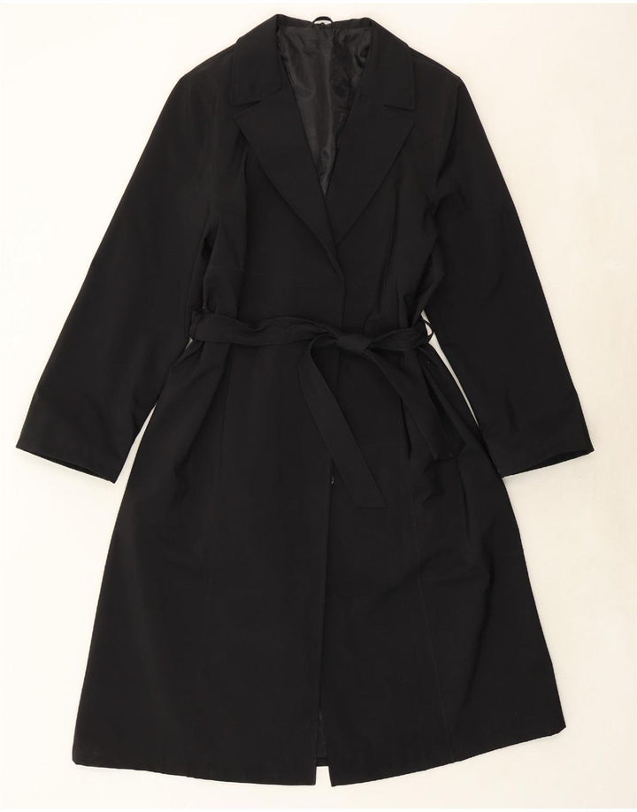 CASTELLO Womens Overcoat IT 44 Medium Black Polyester Vintage Castello and Second-Hand Castello from Messina Hembry 