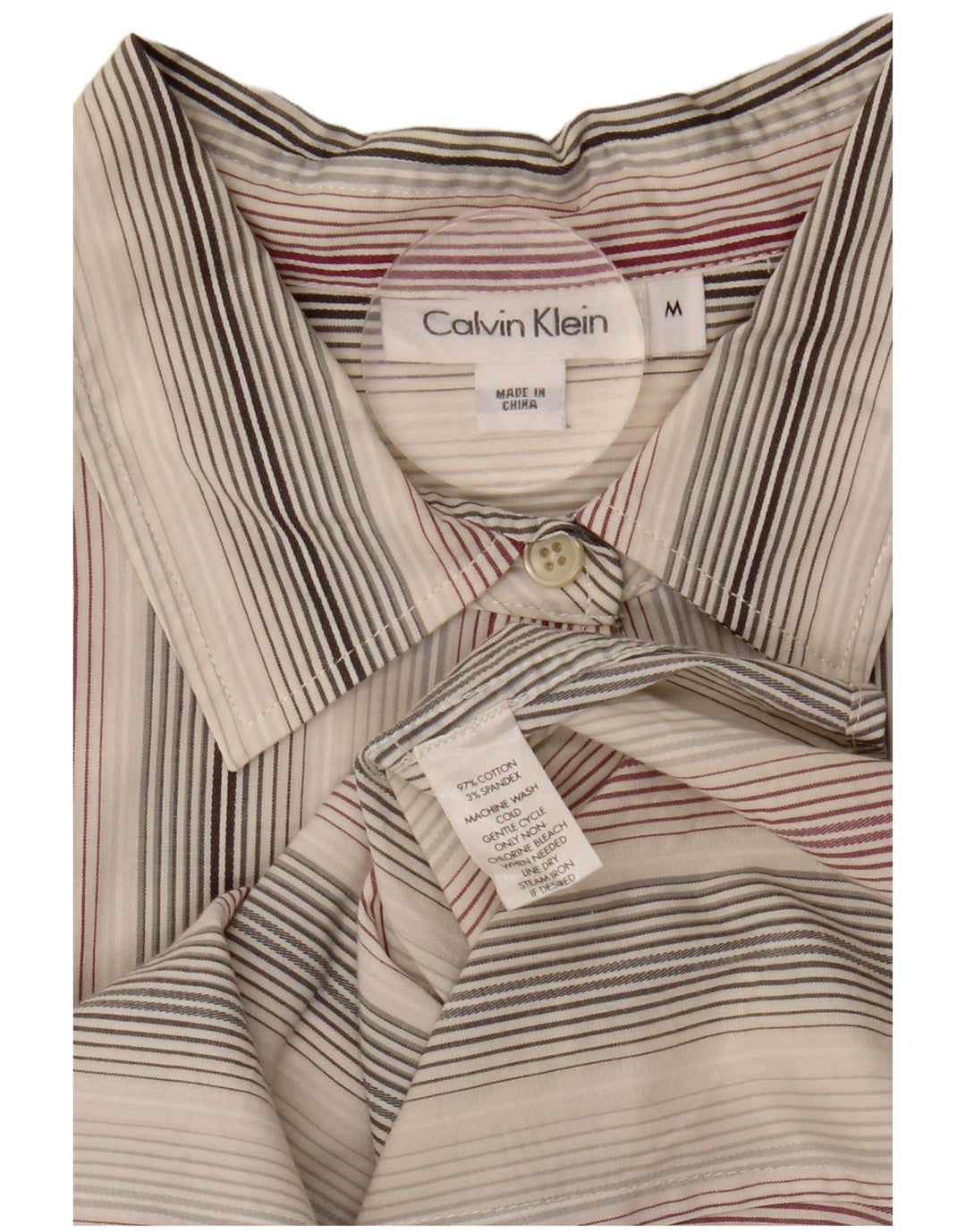 Camicia da donna Calvin Klein UK 14 Cotone a righe multicolore medio
