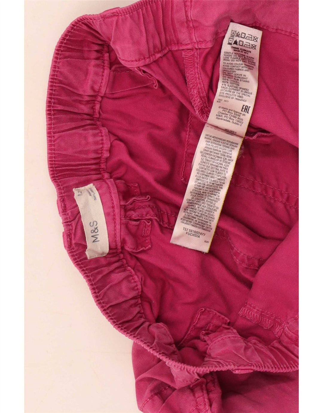 Pantaloni Cargo Capri da donna Marks & Spencer UK 12 Medium W30 L22 Rosa