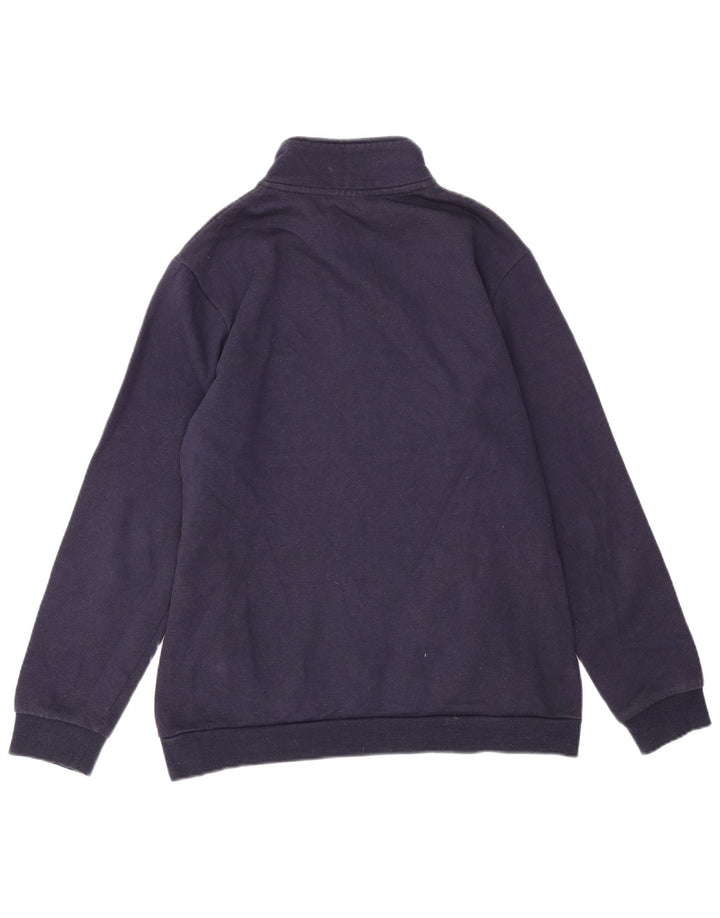 Felpa Fila da uomo con grafica con zip e collo, maglione, colore blu navy medio
