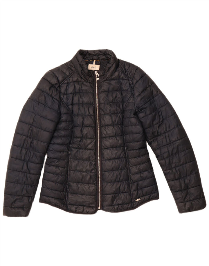 JOULES Giacca imbottita da donna UK 12 Medium Nero Poliestere