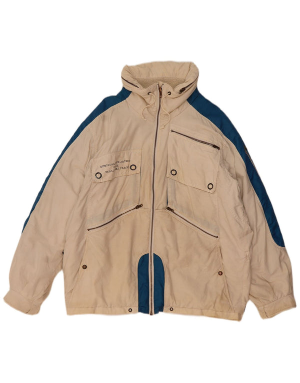 Giacca da sci oversize con cappuccio da uomo Colmar IT 50 Medium Off White Colourblock