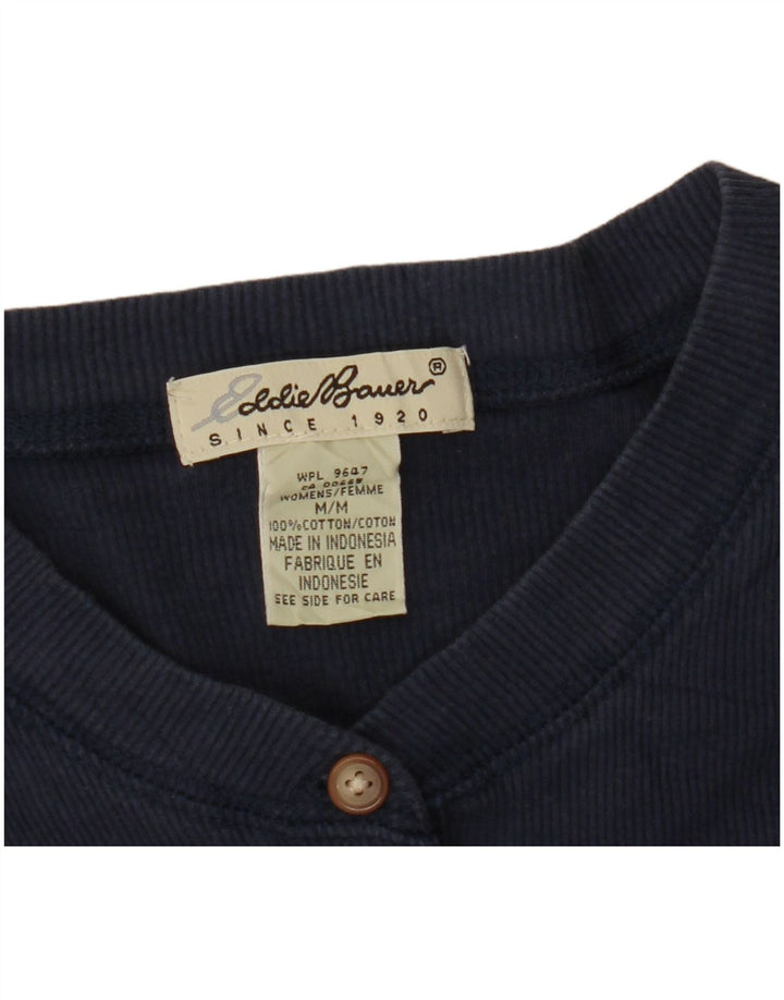 T-shirt da donna EDDIE BAUER UK 14 cotone medio blu navy