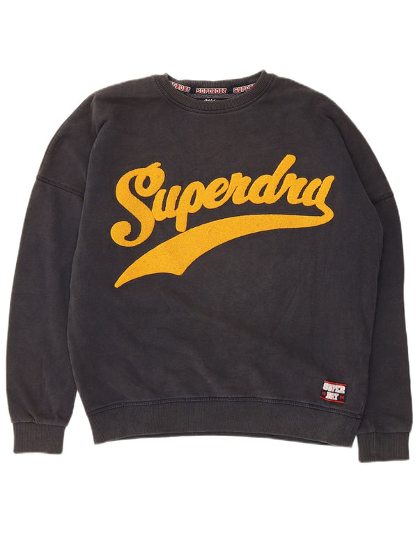 Felpa oversize grafica da uomo Superdry Maglione UK 8 Small Cotone grigio