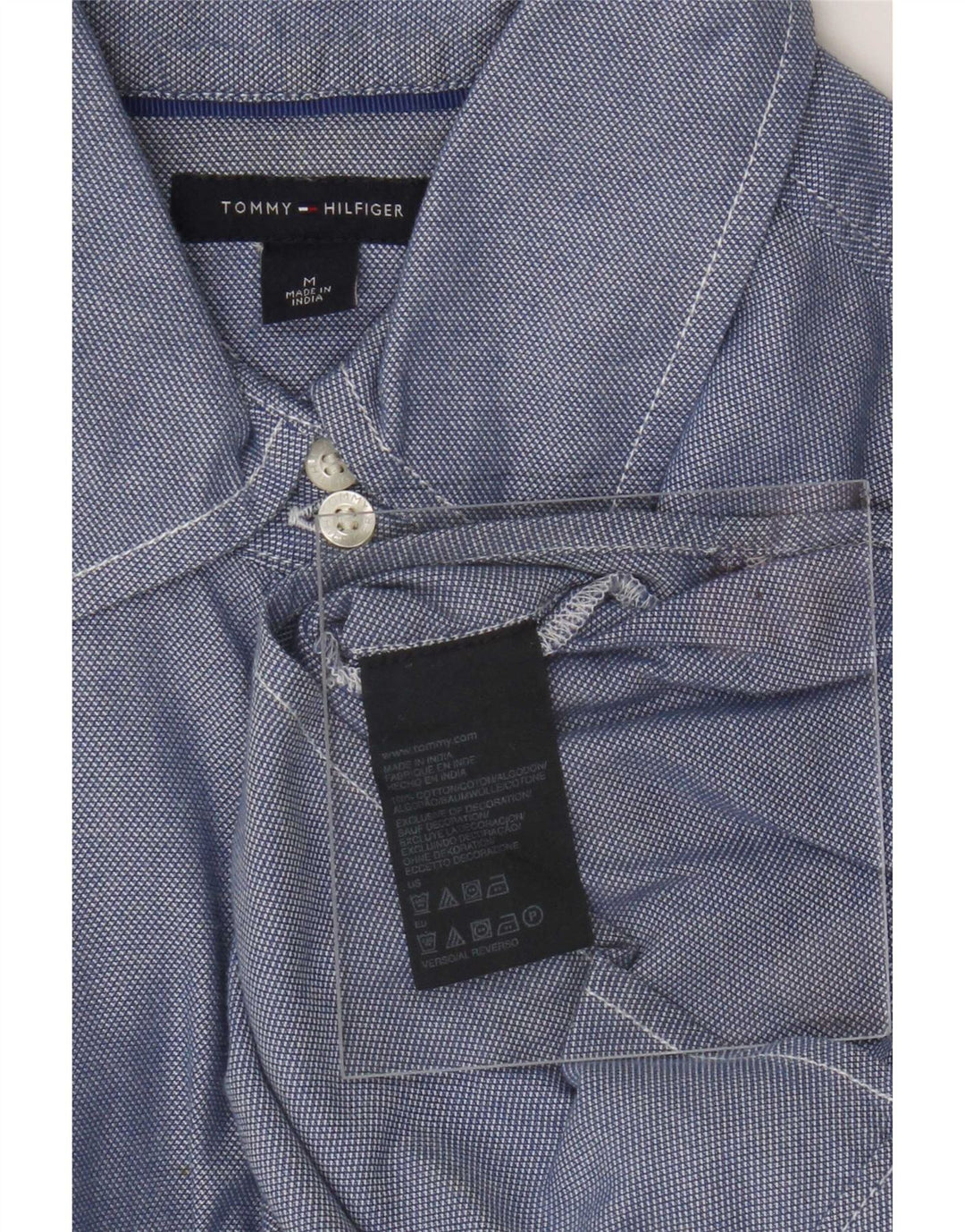 Camicia da donna Tommy Hilfiger UK 12 Cotone blu medio