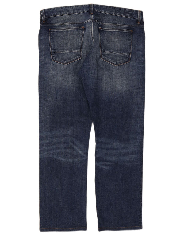 Jeans dritti da uomo Tommy Hilfiger W36 L28 cotone blu navy
