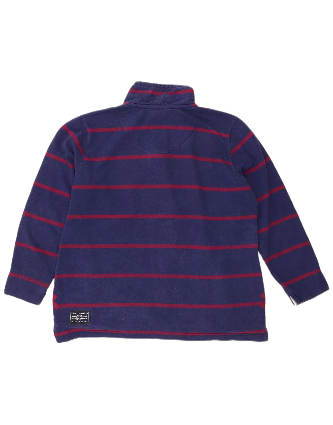 CREW CLOTHING Felpa da donna Maglione UK 16 Grandi strisce blu navy