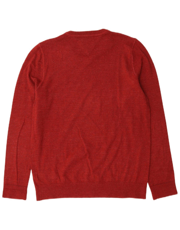 Maglione maglione girocollo da uomo Tommy Hilfiger XL in cotone rosso