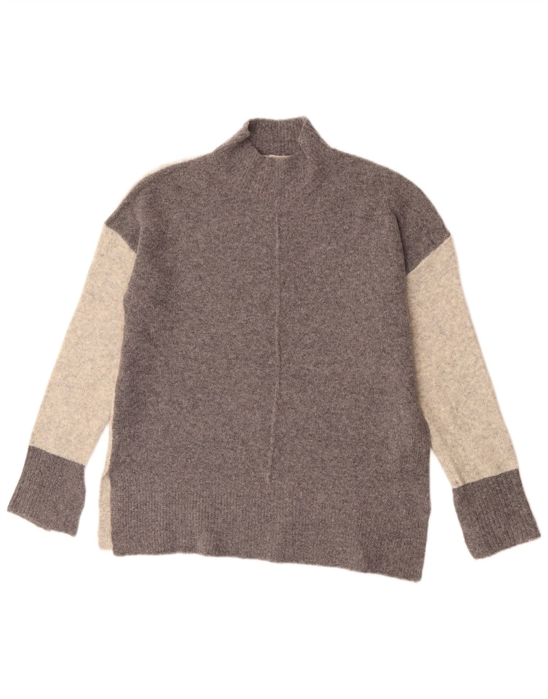 Maglione maglione a collo alto da donna Marks & Spencer UK 14 Grigio medio