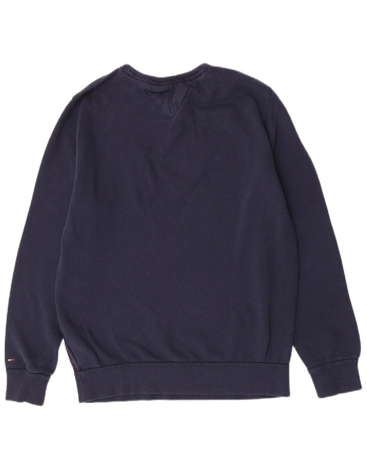 Felpa grafica da uomo Tommy Hilfiger Maglione medio in cotone blu navy