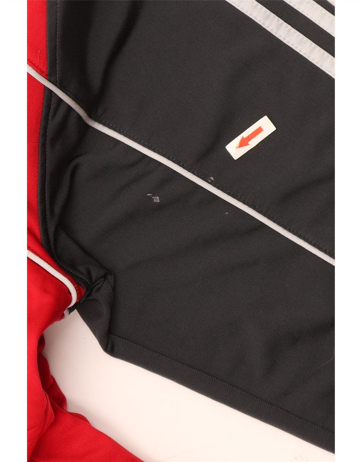 Giacca da tuta da uomo Adidas UK 46/48 XL Poliestere color block rosso