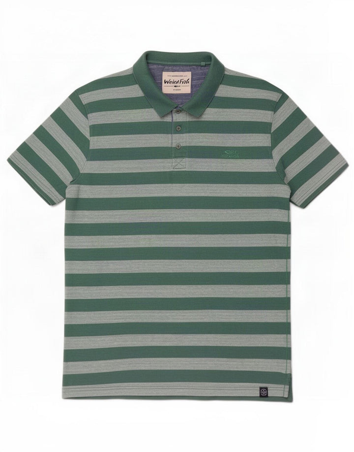 Polo da uomo Weird Fish XL a righe verdi
