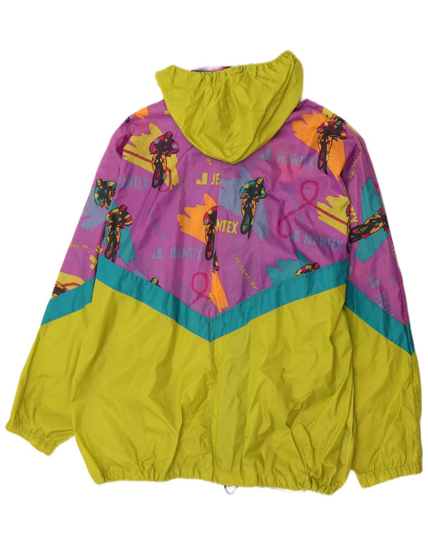 Giacca antipioggia da uomo con cappuccio J Jeantex IT 54/56 2XL Verde Colourblock