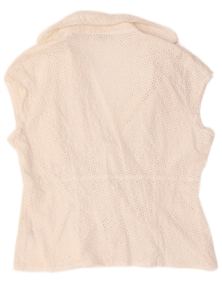 Camicetta trasparente da donna Marks & Spencer UK 16 grande bianca