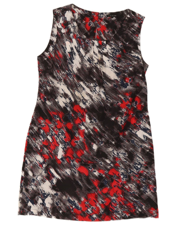 JIGSAW Womens Sleeveless Sheath Dress UK 12 Medium Multicoloured Tie Dye