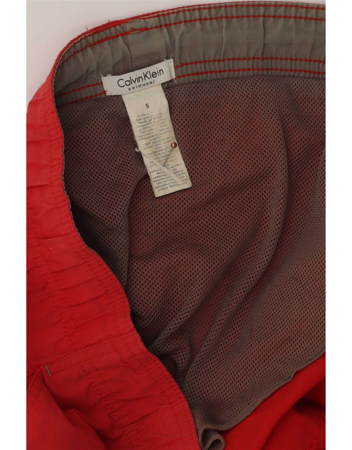 Pantaloncini da bagno da uomo Calvin Klein piccoli rossi in poliestere