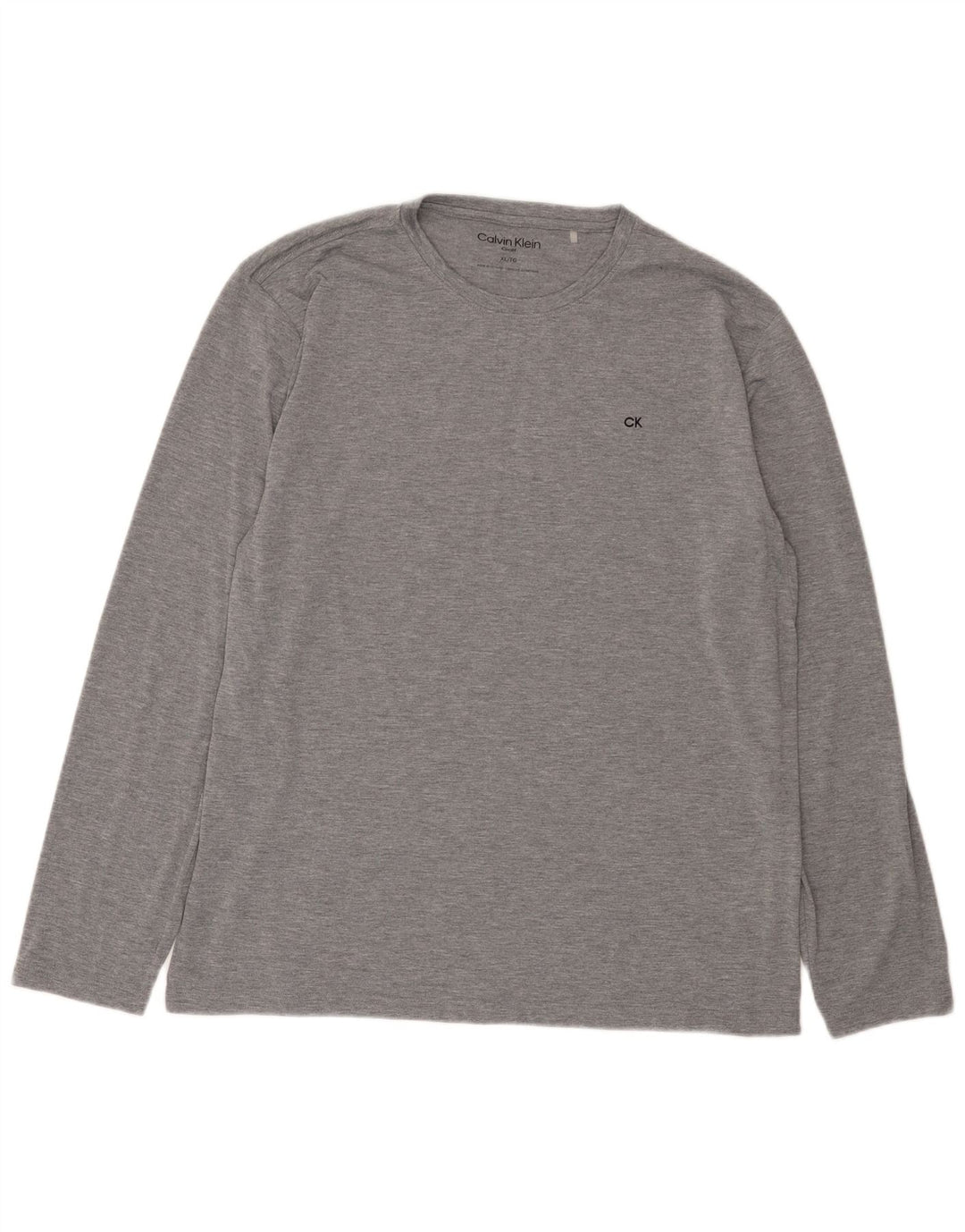 Calvin Klein Uomo Top Manica Lunga XL Grigio Poliestere