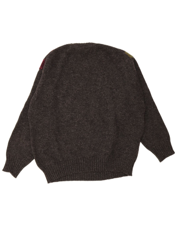 Maglione maglione girocollo da uomo Rifle XL grigio a rombi/lana diamante