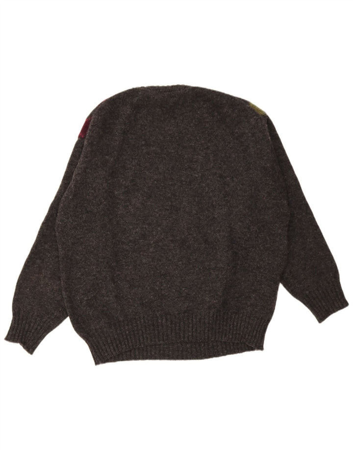Maglione maglione girocollo da uomo Rifle XL grigio a rombi/lana diamante