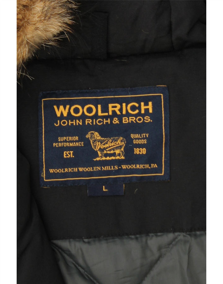 Giacca imbottita con cappuccio da donna Woolrich UK 40 grande nera