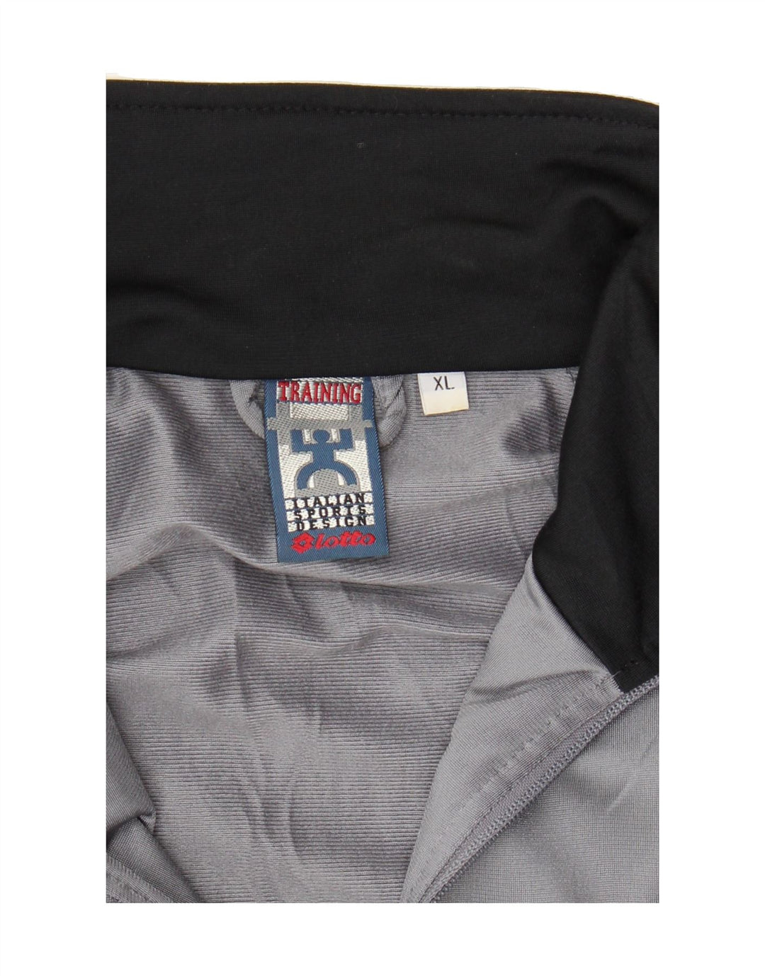 LOTTO Mens Graphic Tracksuit Top Jacket XL Grey Colourblock Polyester Vintage Lotto and Second-Hand Lotto from Messina Hembry 