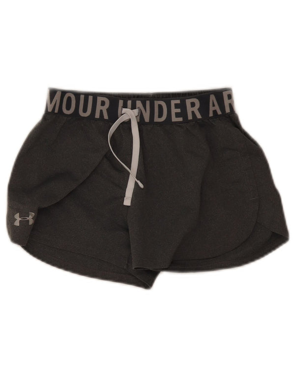 Pantaloncini sportivi Under Armour per ragazze Heat Gear Graphic 9-10 anni Grigio medio