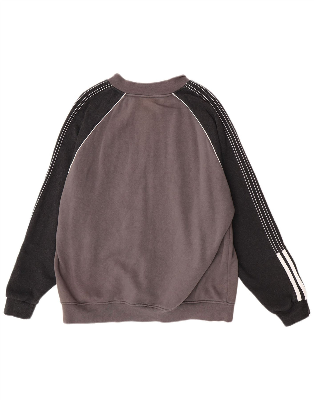 Giacca da ginnastica da uomo Adidas Large in cotone color block grigio