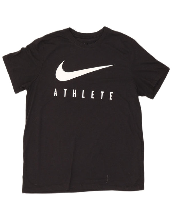 Nike Mens Dri Fit Graphic T-Shirt Top XL Black Polyester
