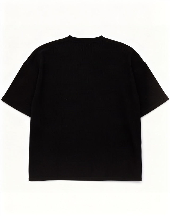 T-shirt Zara da uomo Top grande in cotone nero