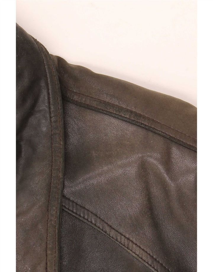 Giacca in pelle da uomo Itallo UK 40 grande nera