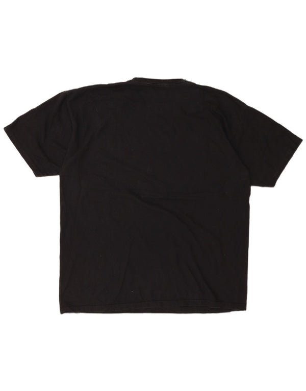 T-shirt grafica da uomo con vestibilità regolare HARLEY XL in cotone nero