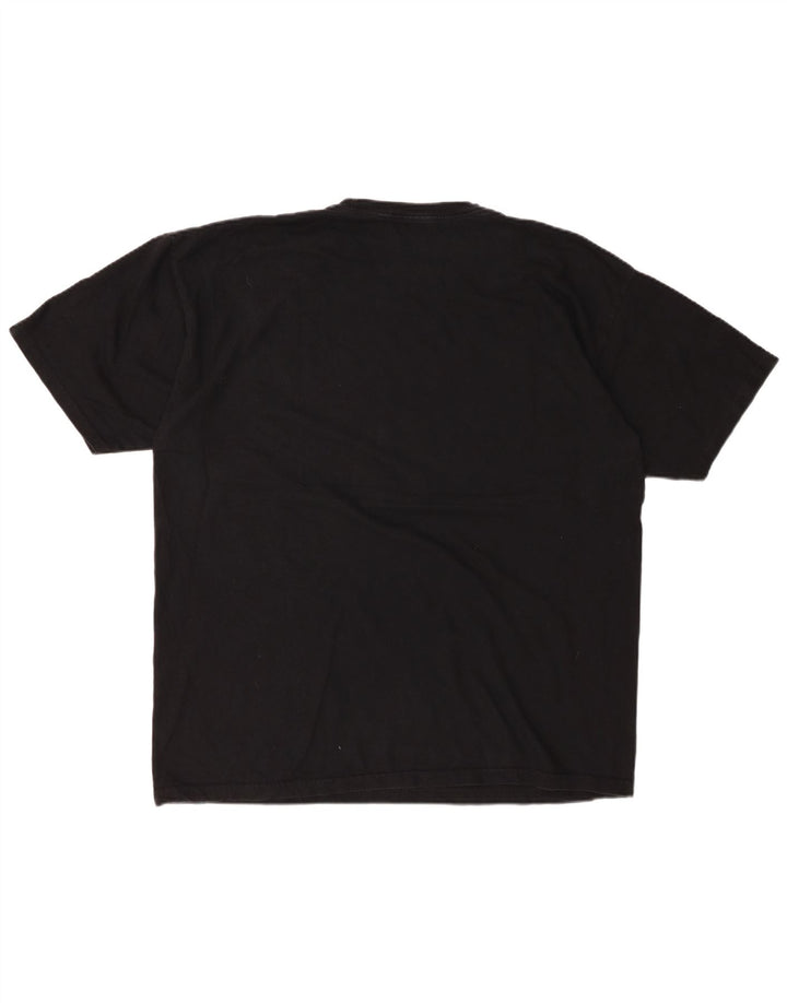 T-shirt grafica da uomo con vestibilità regolare HARLEY XL in cotone nero